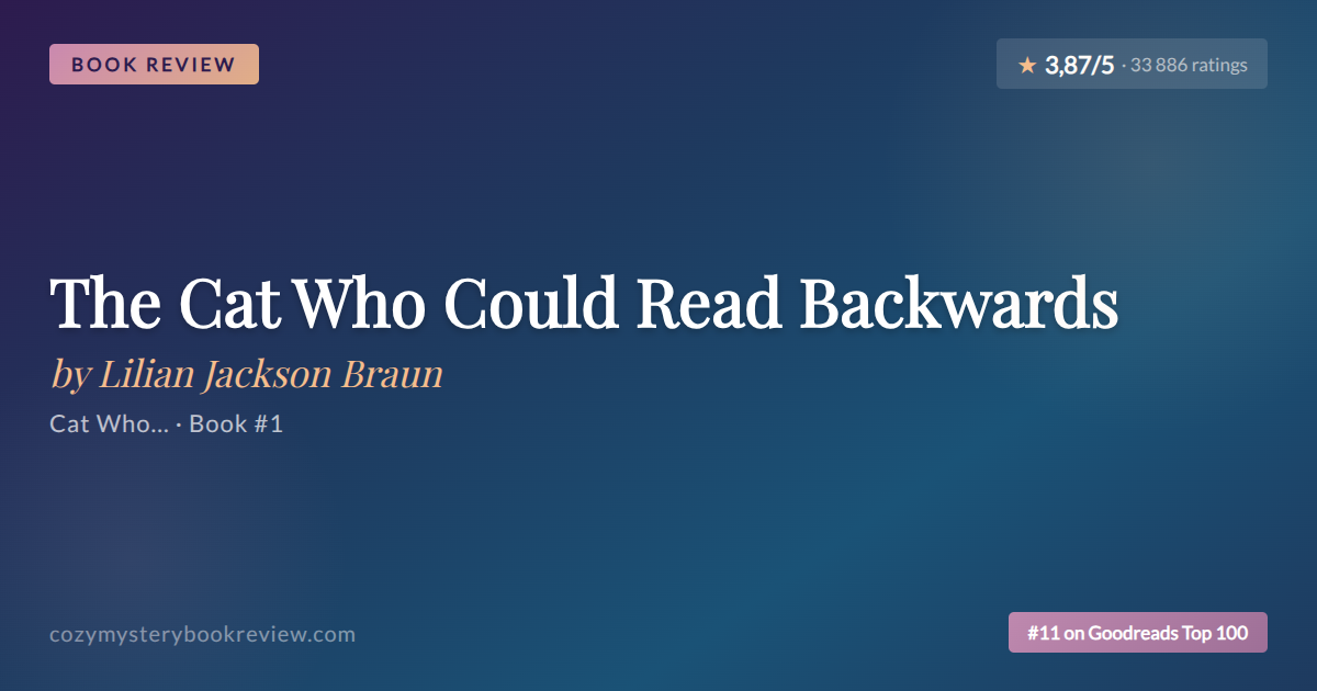 Lilian Jackson Braun’s The Cat Who Could Read Backwards